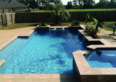 Palm Beach Pool and Spa team restoring damaged swimming pool lining