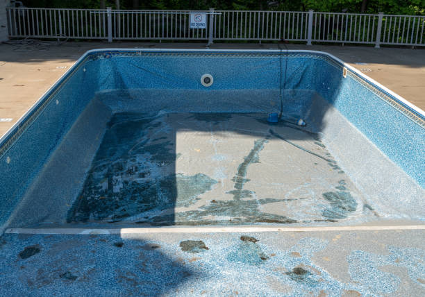 Residential swimming pool resurfacing project in Royal Palm Beach FL